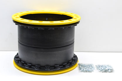 Hiper 1410-KYL02-55-DBL-YL Yellow Sidewinder Wheel Rim 14X10 5+5 4/136 4/137 Bea