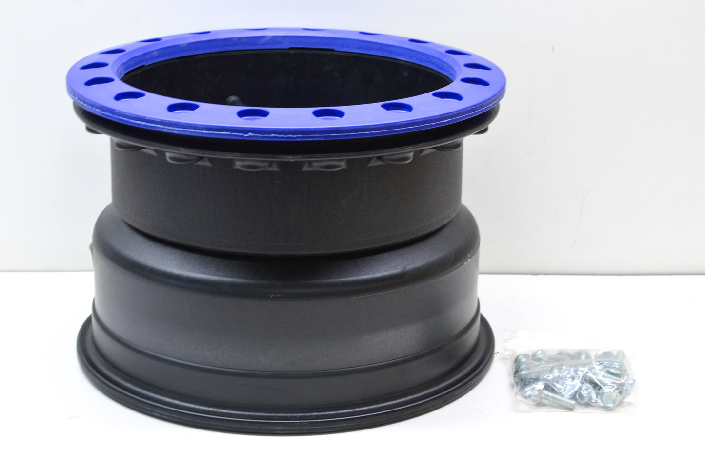 Hiper 1280-KBL02-44-SBL-BL Black Sidewinder Wheel Rim 12X8 4+4 4/136 4/137 Beadl