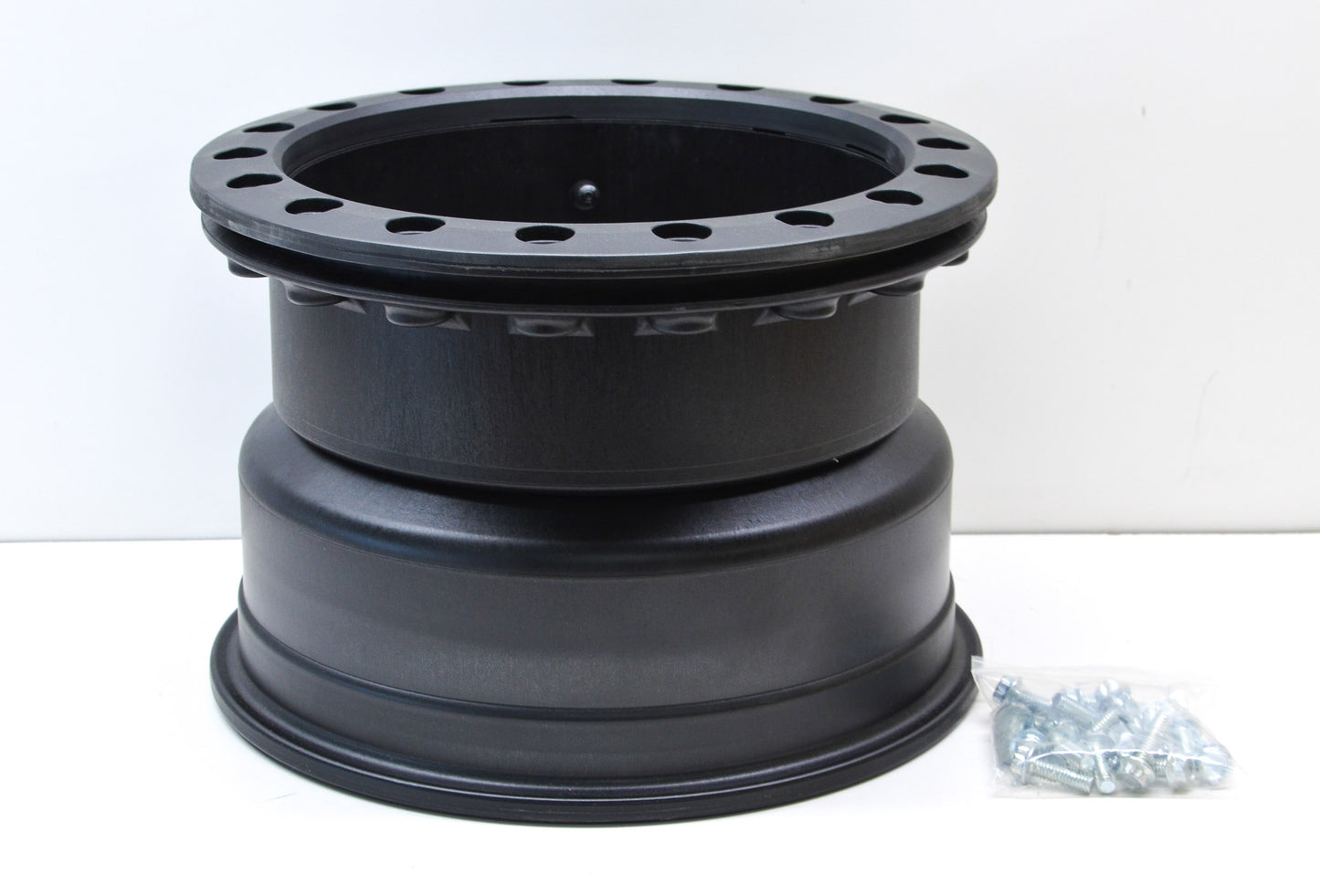 Hiper 1280-YBK02-44-SBL Black Sidewinder Wheel Rim 12X8 4+4 4/110 4/115 Beadlock
