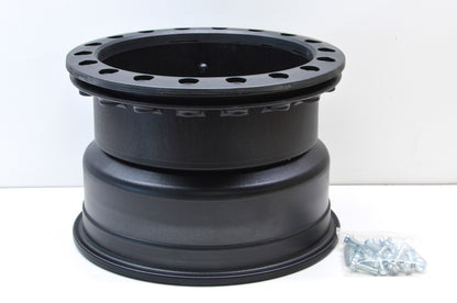 Hiper 1280-YBK02-44-SBL Black Sidewinder Wheel Rim 12X8 4+4 4/110 4/115 Beadlock