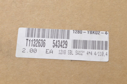 Hiper 1280-YBK02-44-SBL Black Sidewinder Wheel Rim 12X8 4+4 4/110 4/115 Beadlock