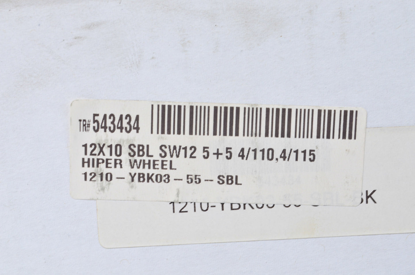 Hiper 1210-YBK03-55-SBL Black Sidewinder Wheel Rim 12x10 5+5 4/110 4/115 Beadloc