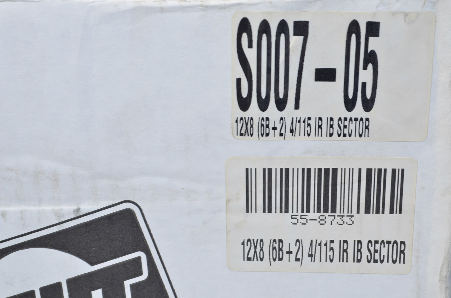 DWT 558733, S007-05 Black Sector Beadlock Wheel Rim 12X8 6B+2 4/115 NOS
