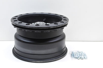 Hiper 1270-PBK02-43-SBL Black Sidewinder Wheel Rim 12X7 4+3 4/156 Beadlock