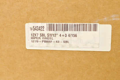 Hiper 1270-PBK02-43-SBL Black Sidewinder Wheel Rim 12X7 4+3 4/156 Beadlock
