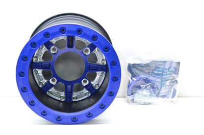 Hiper 1210-PBL02-55-SBL-BL Blue Sidewinder Wheel Rim 12X10 5+5 4/156 Beadlock