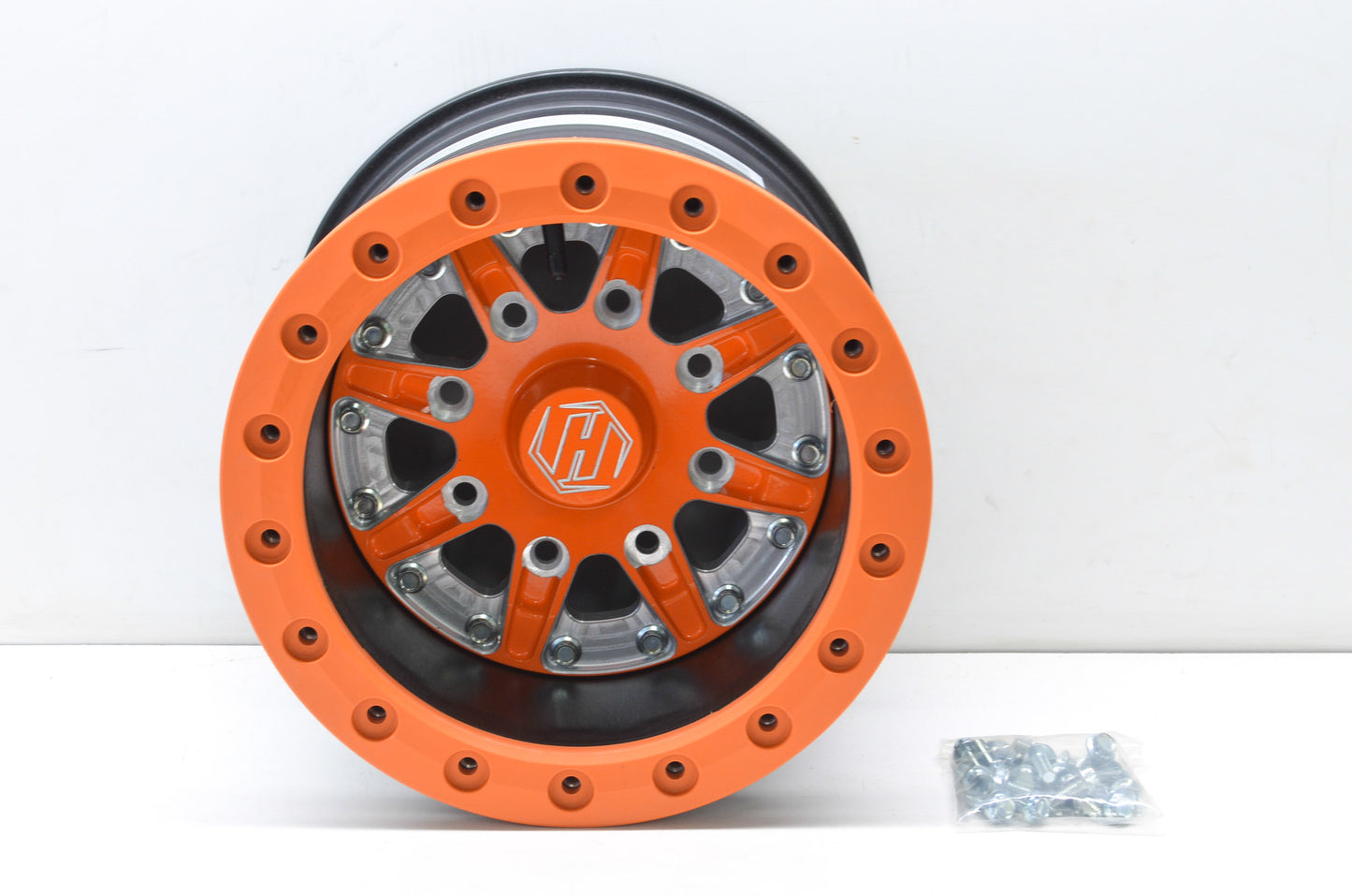 Hiper 1210-KOR02-55-SBL-OR Orange Sidewinder Wheel Rim 12X10 12" 5+5 4/136.137 NOS