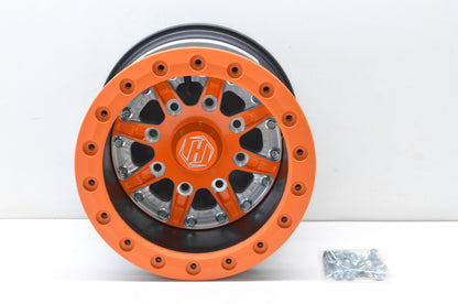 Hiper 1210-KOR02-55-SBL-OR Orange Sidewinder Wheel Rim 12X10 12" 5+5 4/136.137 NOS