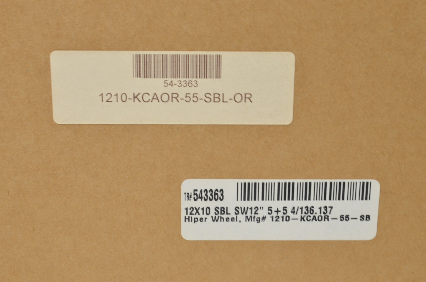 Hiper 1210-KOR02-55-SBL-OR Orange Sidewinder Wheel Rim 12X10 12" 5+5 4/136.137 NOS