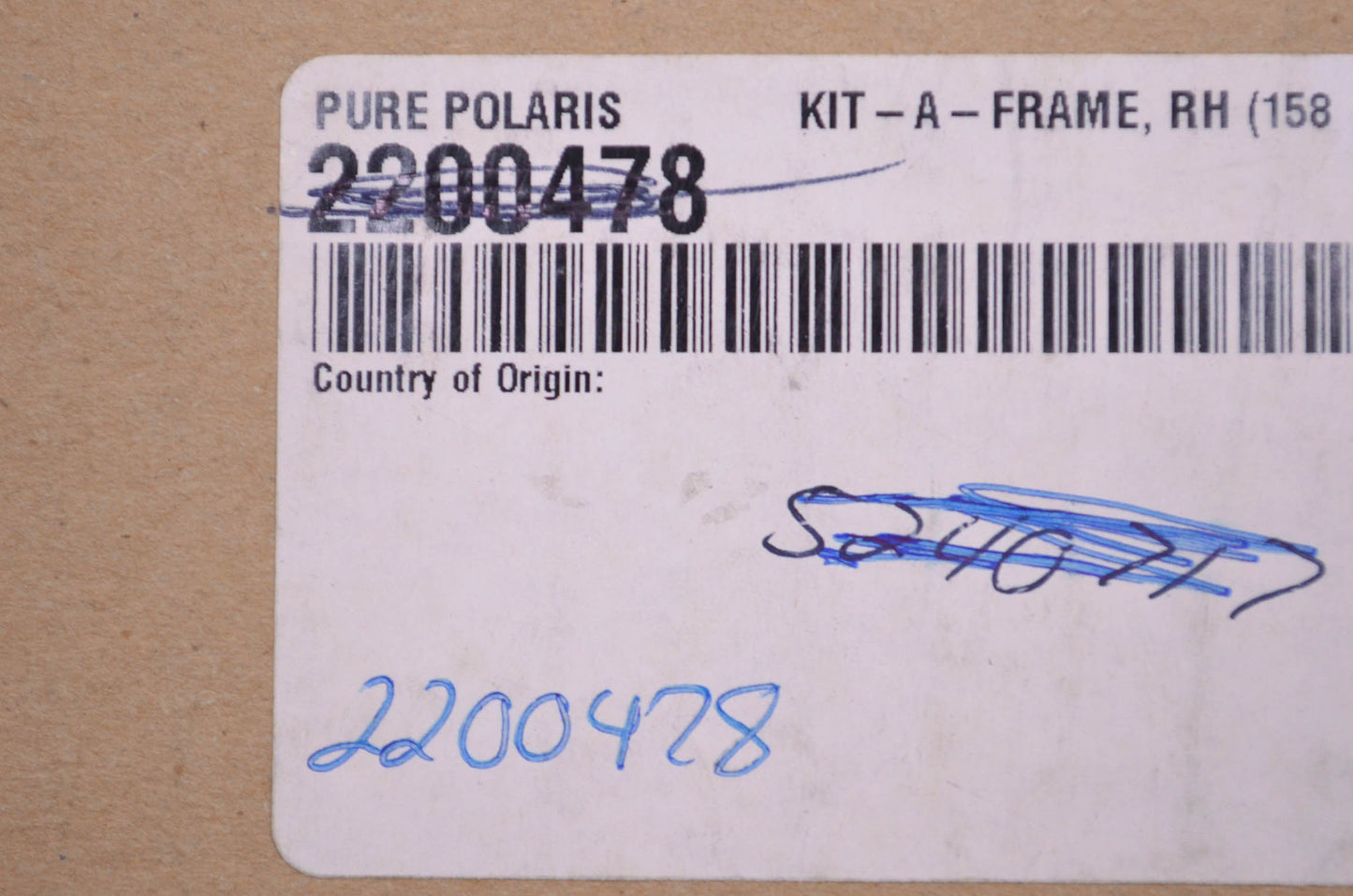 OEM Polaris 2200478 Right Hand A-Frame Kit NOS