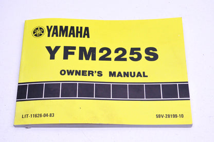 OEM Yamaha LIT-11626-04-83 YFM225S/T Owner's Manual NOS
