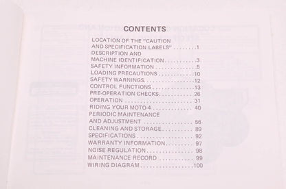 OEM Yamaha LIT-11626-04-83 YFM225S/T Owner's Manual NOS