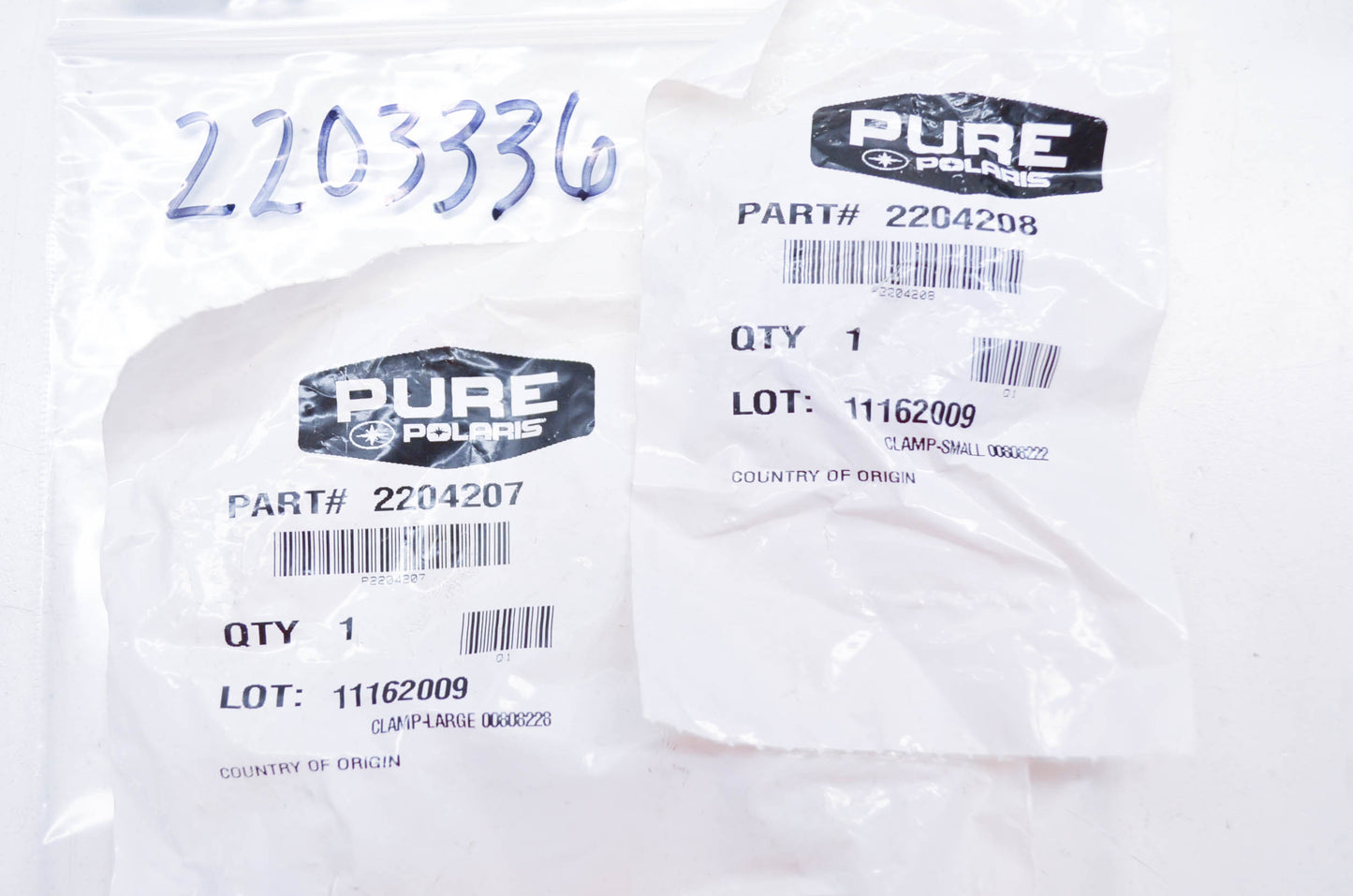 OEM Polaris 2203336, 2204208, 2204207 Boot Kit NOS
