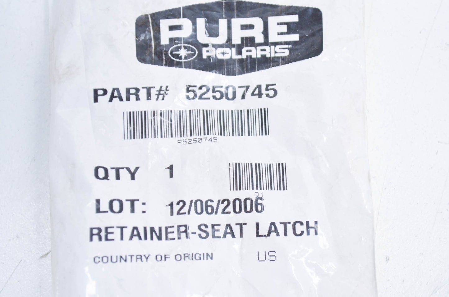OEM Polaris 5250745 Seat Latch Retainer NOS