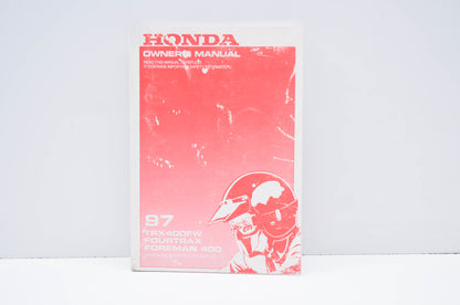 OEM Honda 97 TRX400FW Fourtrax Foreman 400 Owner's Manual