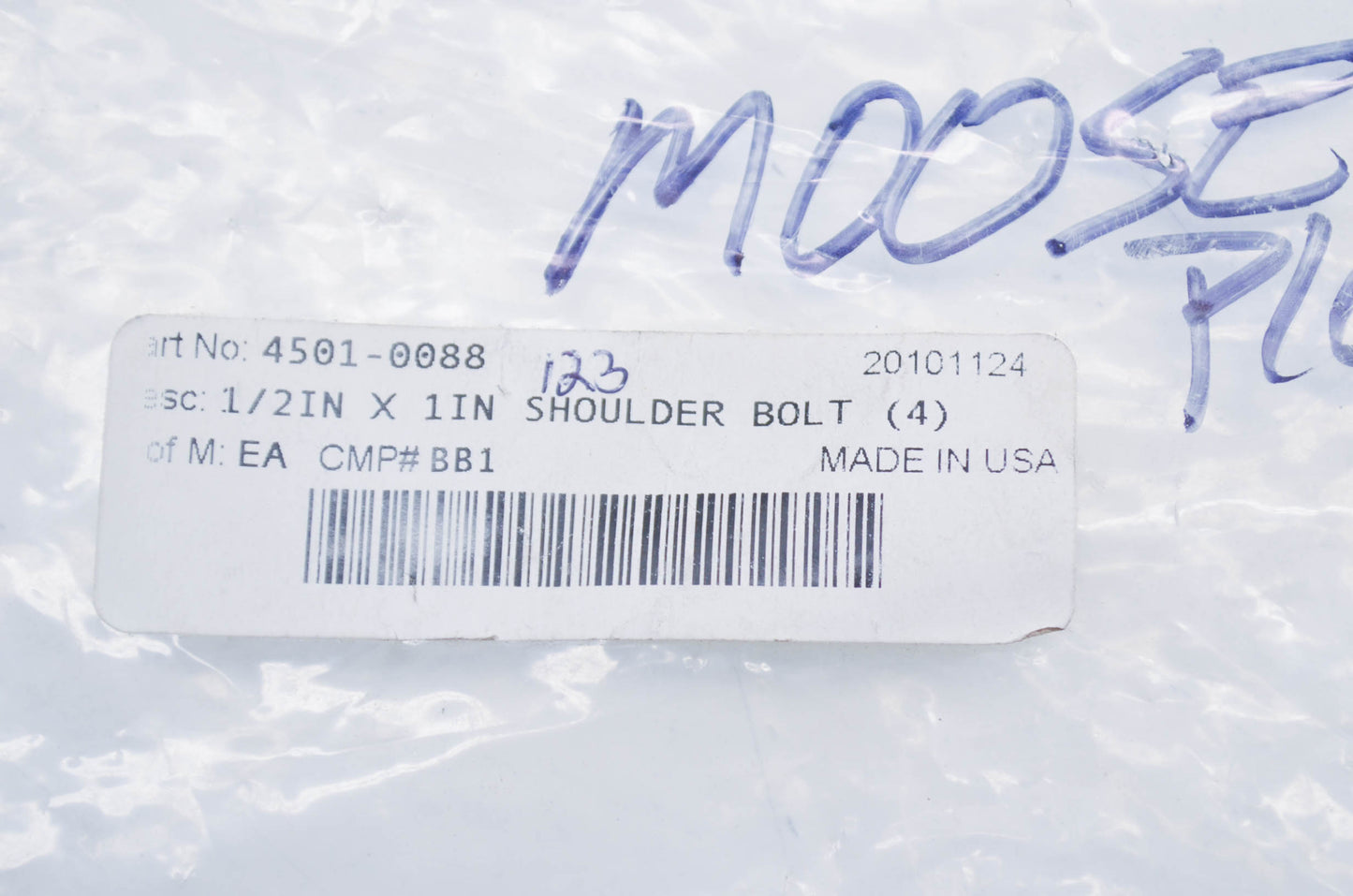 New Moose Plow Shoulder Bolt Kit NOS