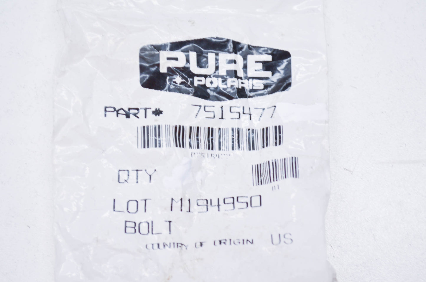 OEM Polaris 7515477 Carriage Screw Qty 2 NOS
