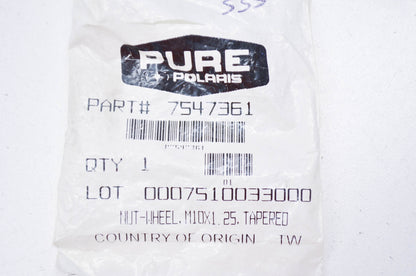 OEM Polaris 7547361 Tapered Wheel Nut M10x1.25 NOS