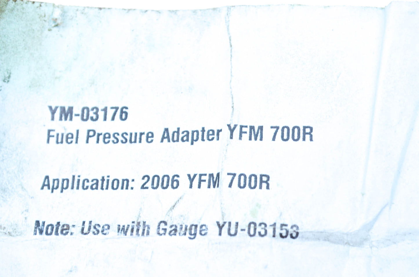 New OEM Yamaha Fuel Pressure Gauge Adapter NOS
