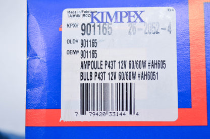 Kimpex 901165, 26-2052-4 Bulb P43T 12V NOS