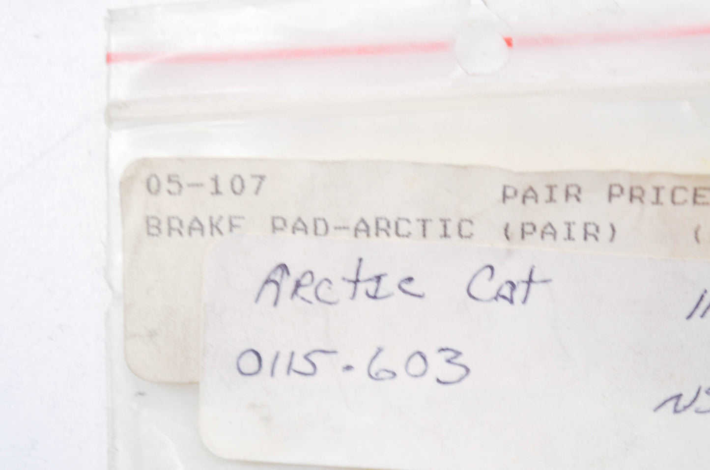 New LLP Arctic Cat 05-107, 0115-603 Organic Brake Pad QTY 2 NOS