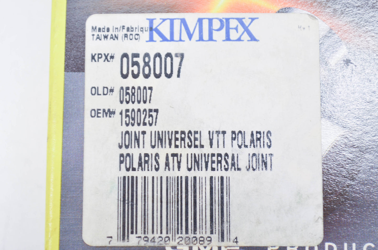 Kimpex 58007, 058007, 1590257 Polaris Universal Joint Kit NOS