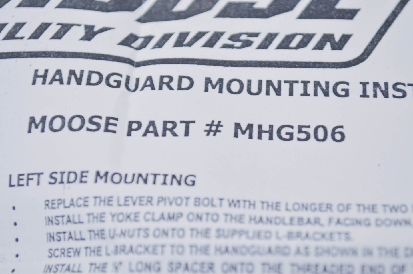 Moose Racing MHG506, CMU 59506 Handguard Hardware Mounting Kit NOS