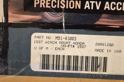 Moose Racing M91-41003 Winch Mount Kit NOS