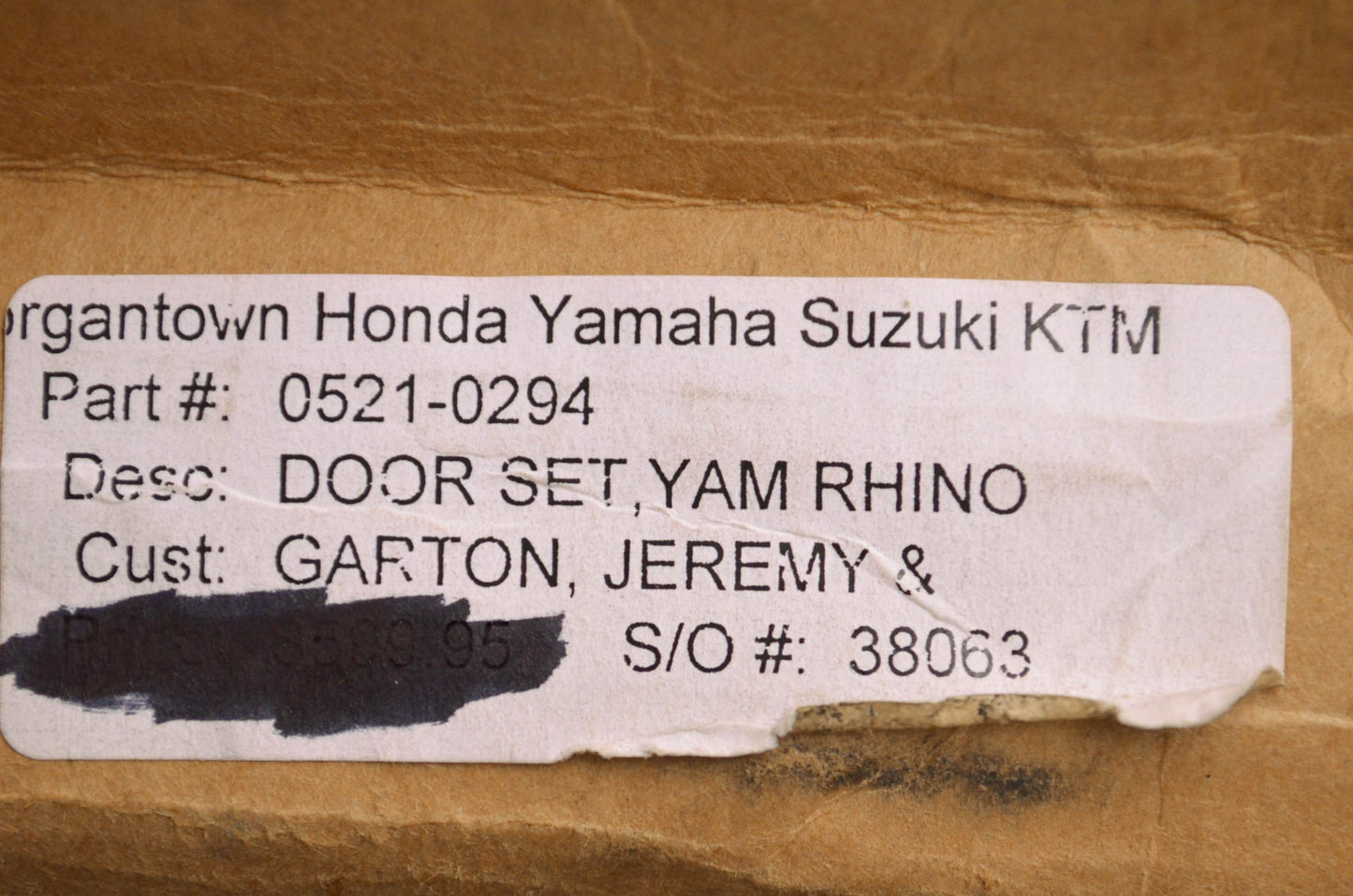 Rhino Half Door Kit NOS