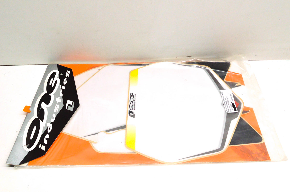 One Industries BGP-SUFAC4-WH White Number Plate Decal Kit NOS