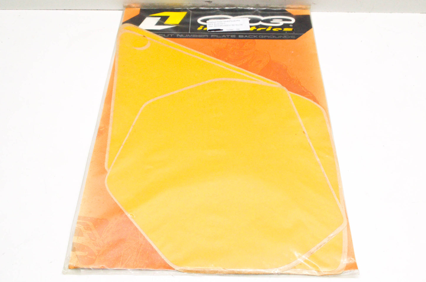 One Industries BG-SU102-YL 2001 Suzuki RM Yellow Background Number Plate Decal K