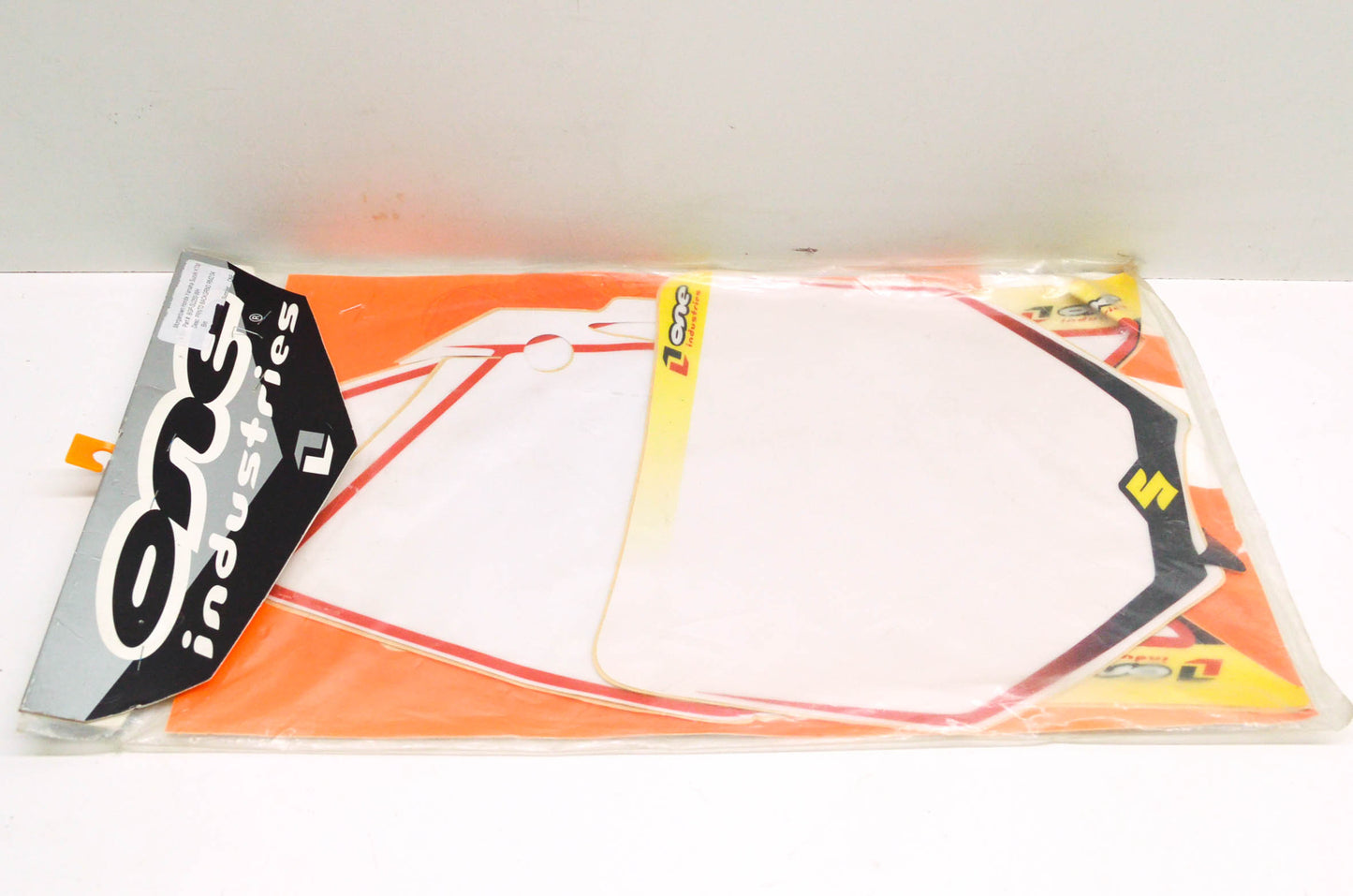 One Industries BGP-SU250-WH 2004 Suzuki RMZ White Background Number Plate Decal
