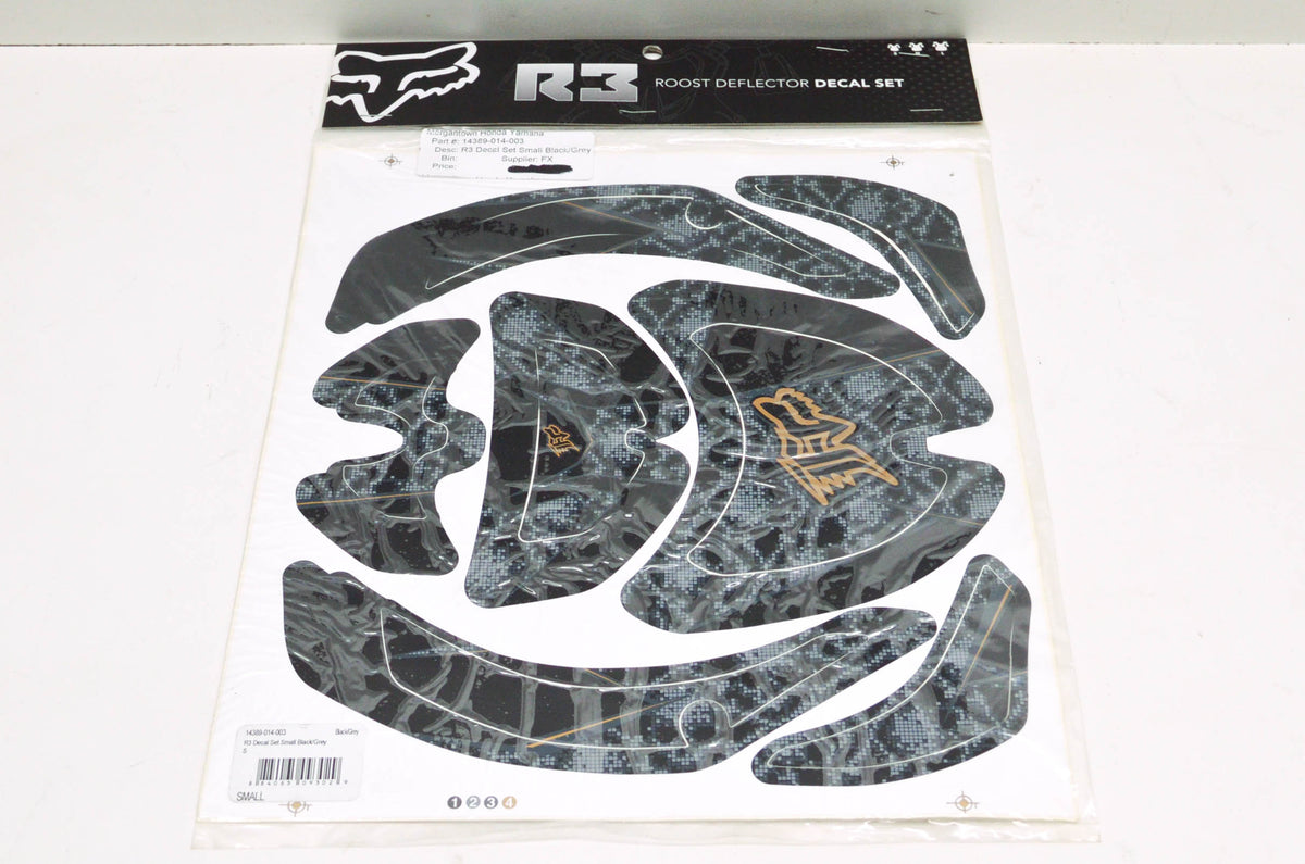 Fox 14389-014-003 R3 Roost Deflector Decal Kit Size Small NOS