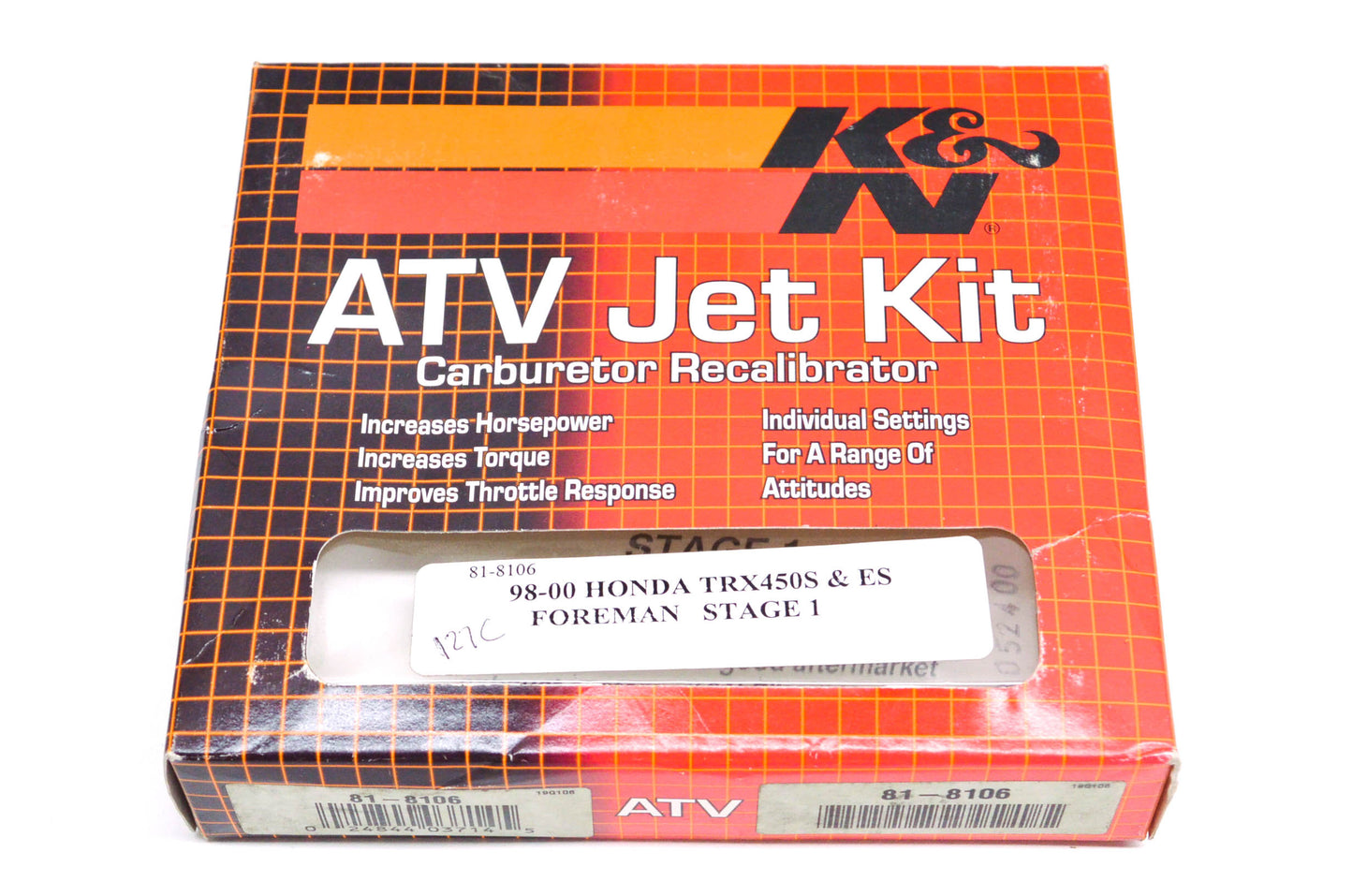 K&N 81-8106, 26595 ATV Jet Kit Carburetor Recalibrator NOS