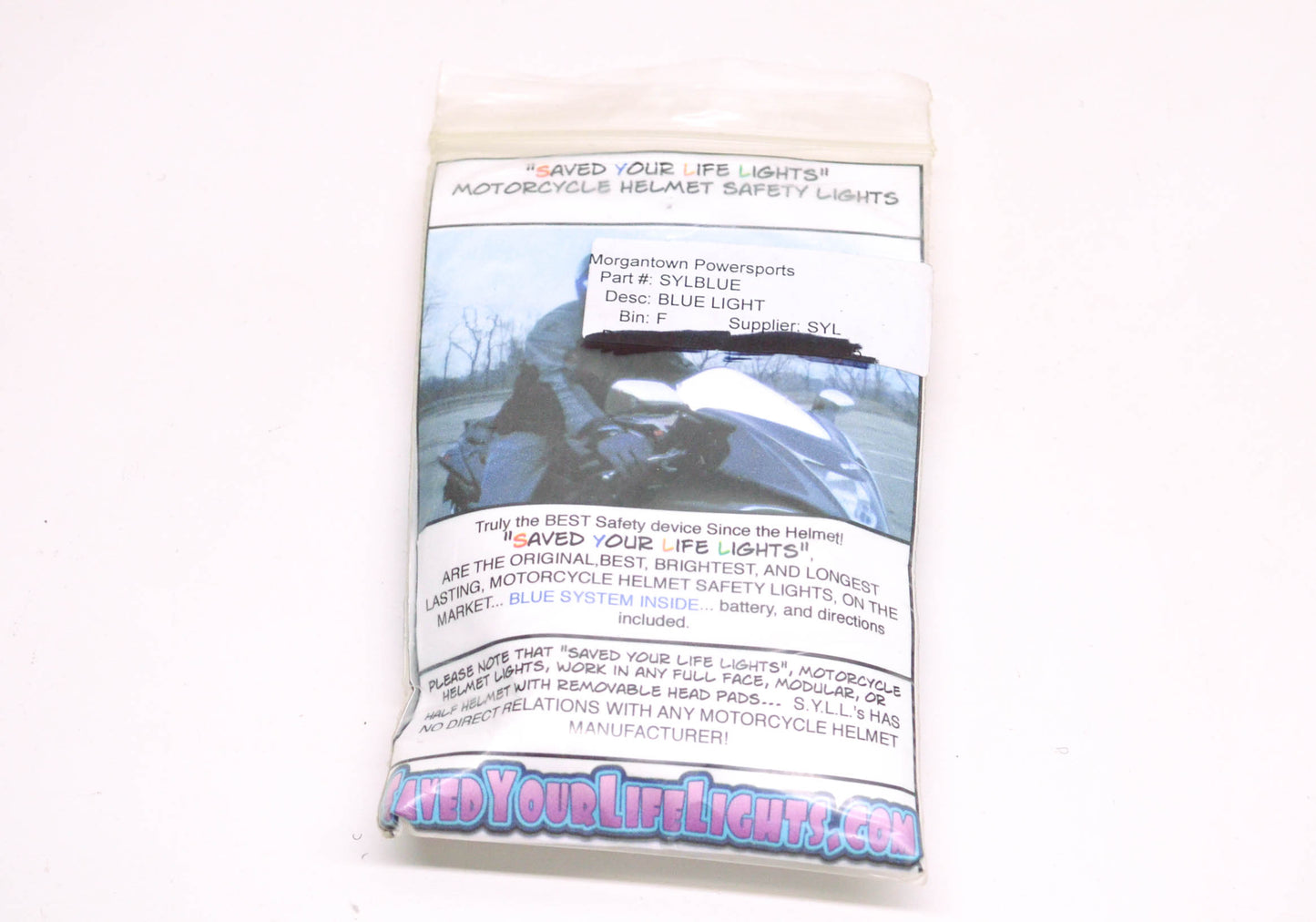Saved Your Life Lights SYLBLUE Blue Motorcycle Light System NOS