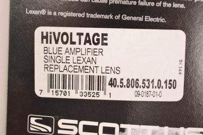 Scott 09-0187-01-0, 09018701 HiVoltage Blue Amplifier Single Lexan Replacement L
