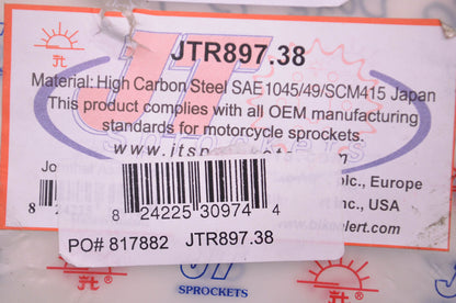 JT Sprockets JTR897-38, JTR897.38 Sprocket 38T NOS