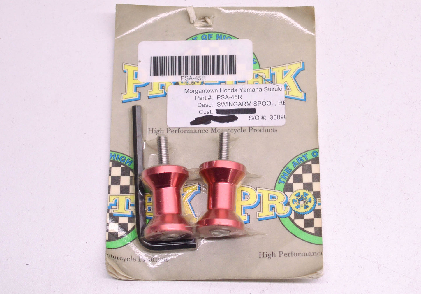 Pro-Tek PSA-45R YZF Red Swingarm Spool Kit NOS