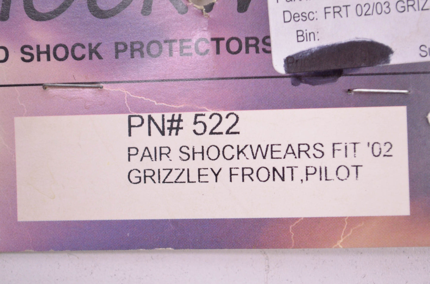 Outerwears 522 Shockwears Grizzly Front Shock Cover Red Qty 2 NOS