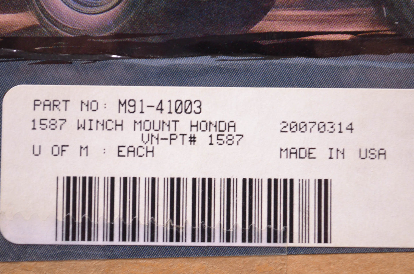 Moose Racing M91-41003 Honda Winch Mount Kit NOS