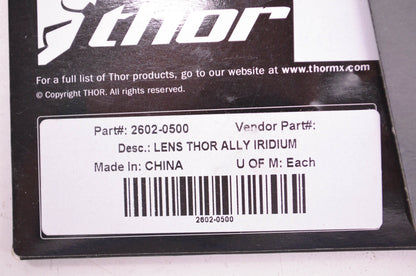 New Thor Ally Iridium Replacement Lens NOS