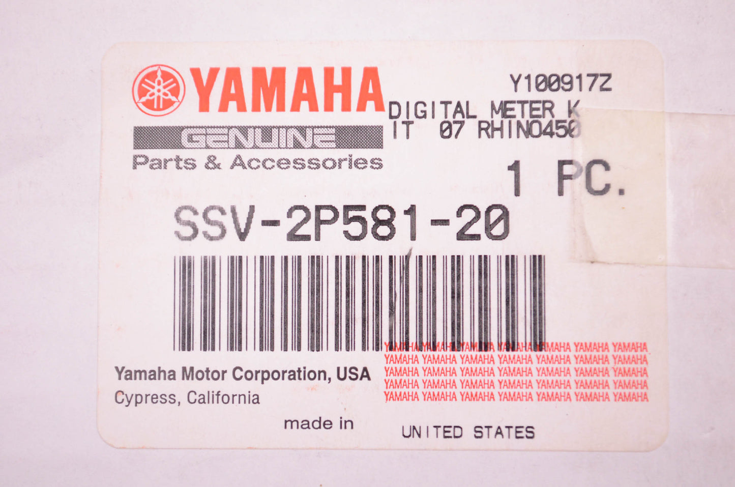 OEM Yamaha SSV-2P581-20-00 SSV-2P581-20-00 Digital Meter Kit NOS