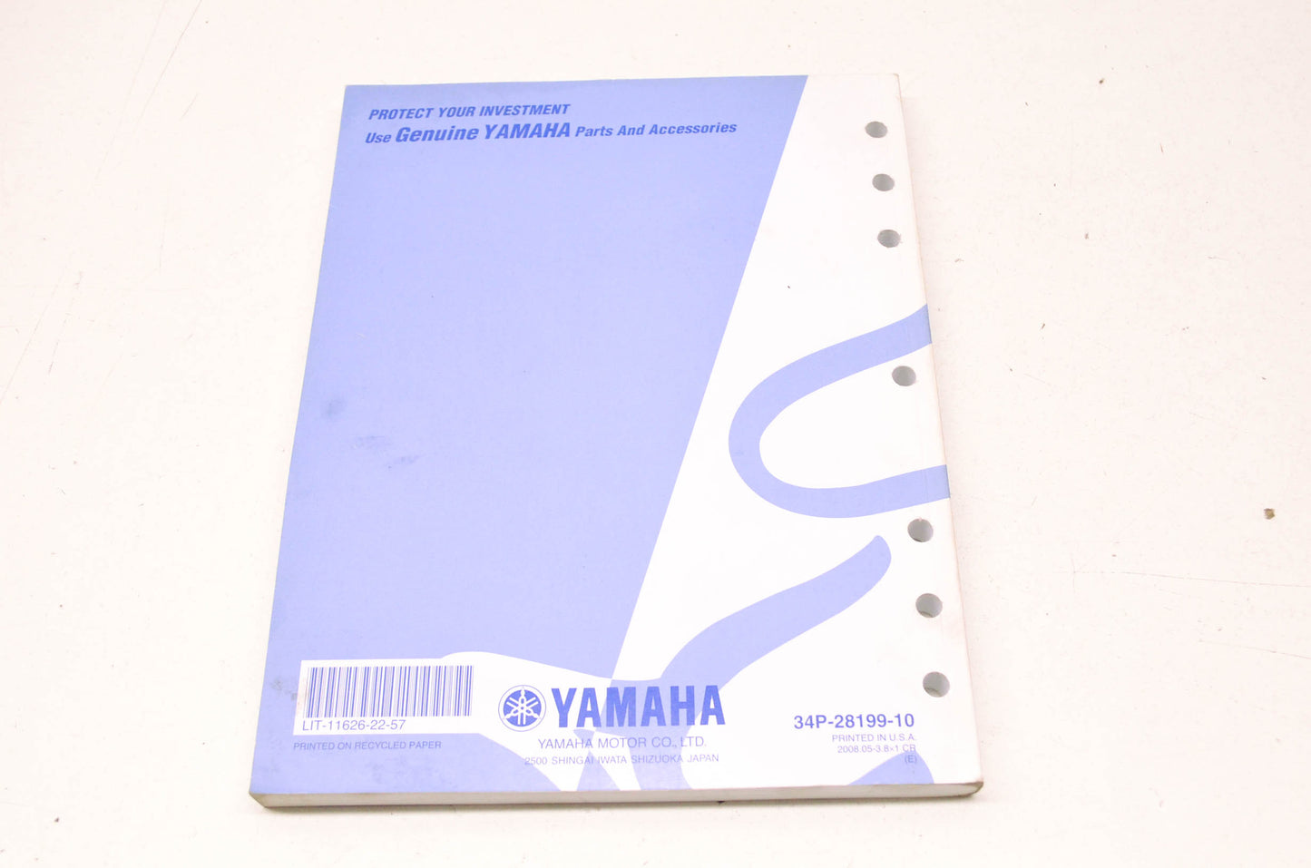OEM Yamaha LIT-11626-22-57 Owner's Service Manual YZ450FY NOS