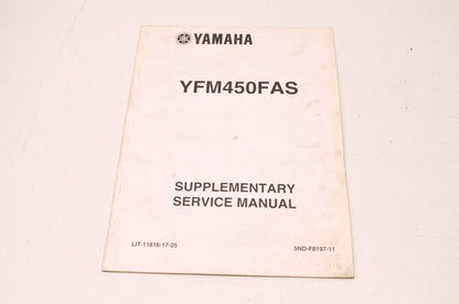 OEM Yamaha LIT-11616-17-25 YFM450FAS Supplementary Service Manual