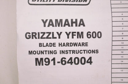 Moose Racing M91-64004 Plow Mount Kit NOS