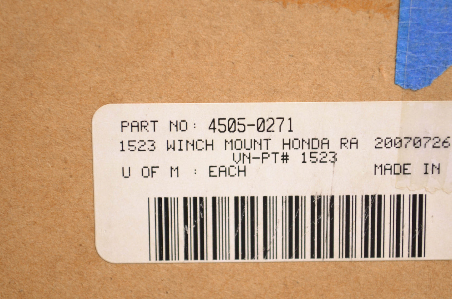 Moose Racing 4505-0271 Winch Mount Kit NOS