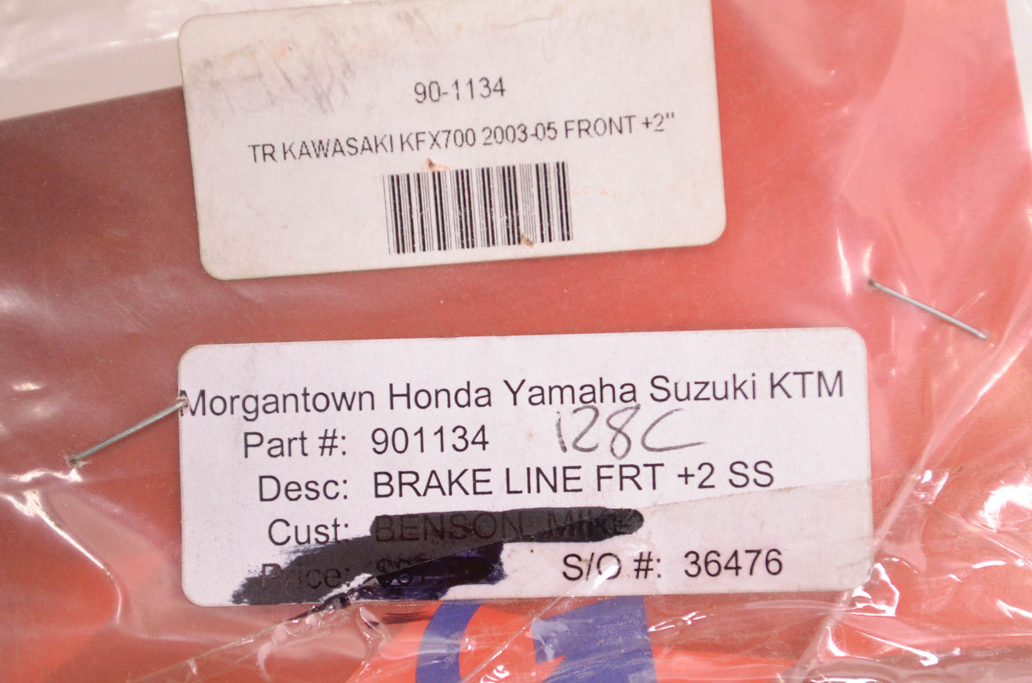 Goodridge 90-1134, 901134 Front Brake Line +2 NOS