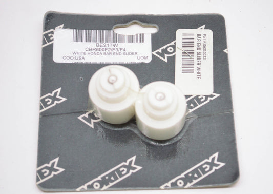Vortex BE217W White Bar End Slider Kit NOS