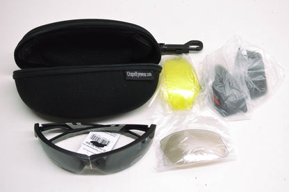 Chap'el C-118IC Interchangeable Black Sunglasses w/ Case NOS