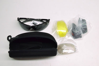 Chap'el C-118IC Interchangeable Black Sunglasses w/ Case NOS
